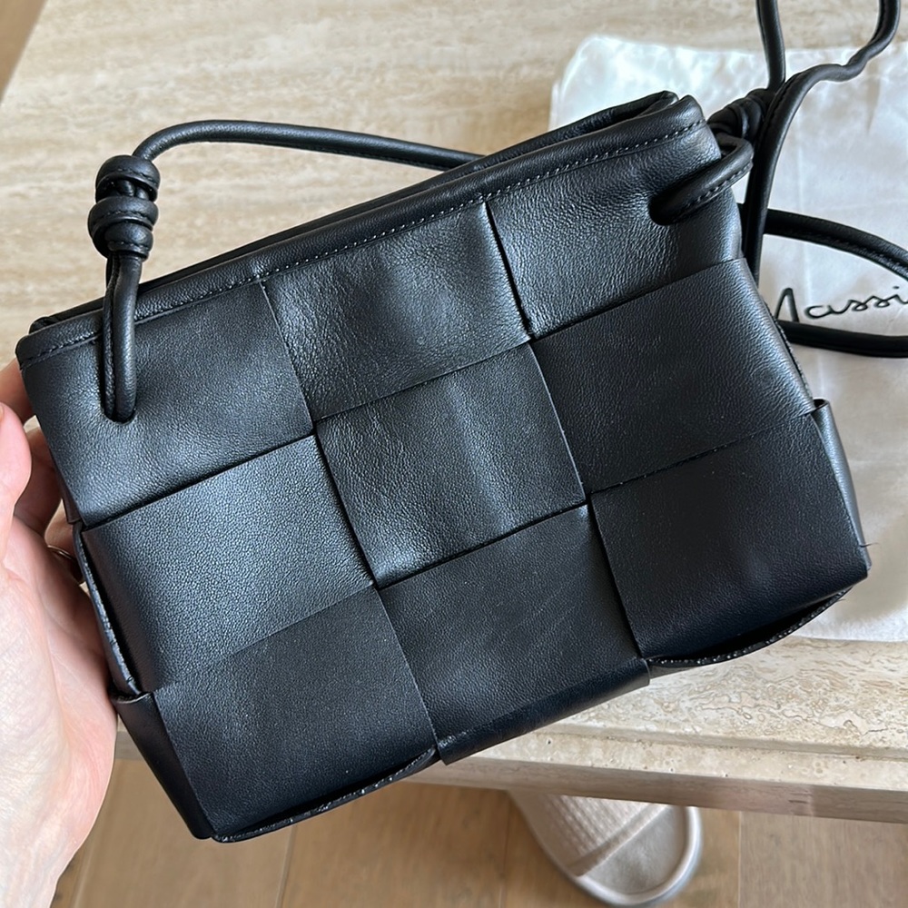 New Massimo dutti BRAIDED LEATHER CROSSBODY BAG botega style
